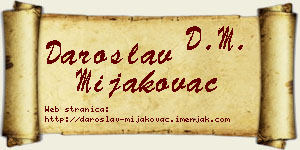 Daroslav Mijakovac vizit kartica